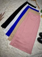 CURVA x5 POLLERA LARGA C/ TAJO