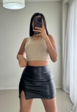 MINIFALDA ECO CUERO