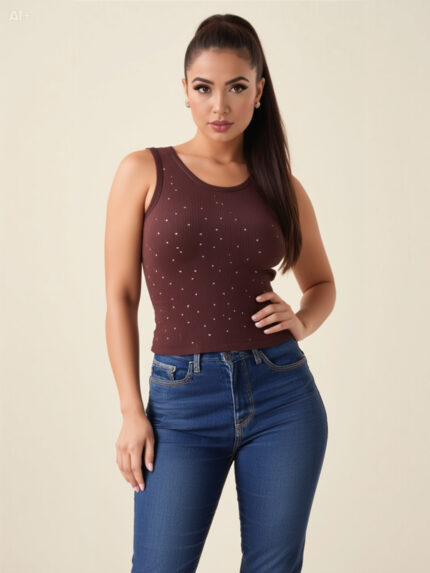 MUSCULOSA STRAS LARGA