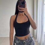 Top marilyn-cuello redondo lycra