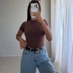 Remera baby tee algodón liso