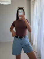 Remera baby tee algodón liso