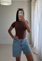 Remera baby tee algodón liso - Imagen 2