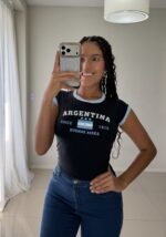 ❄️💜Baby tee bicolor algodón argentina 💜❄️