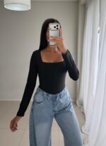 ❄️💜BODY CAMISETA C/ CUADRADO LYCRA 💜❄️ - Imagen 2