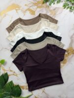 ❄️💜BODY REMERA CUELLO V SOFT 💜❄️ - Imagen 4