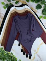 💜❄️BODY CAMISETA C/REDONDO LYCRA ❄️💜 - Imagen 4