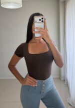 ❄️💜 BODY REMERA CUELLO CUADRADO LYCRA💜❄️ - Imagen 2