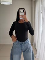 💜❄️BODY CAMISETA C/REDONDO LYCRA ❄️💜 - Imagen 2