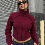 Campera Polar Crop Lycra