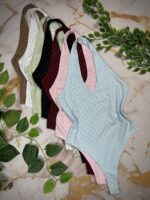Body cuello V lycra strass - Imagen 3