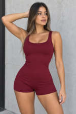 Catsuit escote amplio liso - Imagen 4