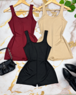 Catsuit escote amplio liso - Imagen 2