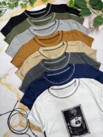 Remera cuello bordado soft larga estampa imagen - Imagen 4