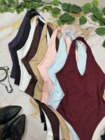 Body cuello v lycra mejorado con broche - Imagen 4